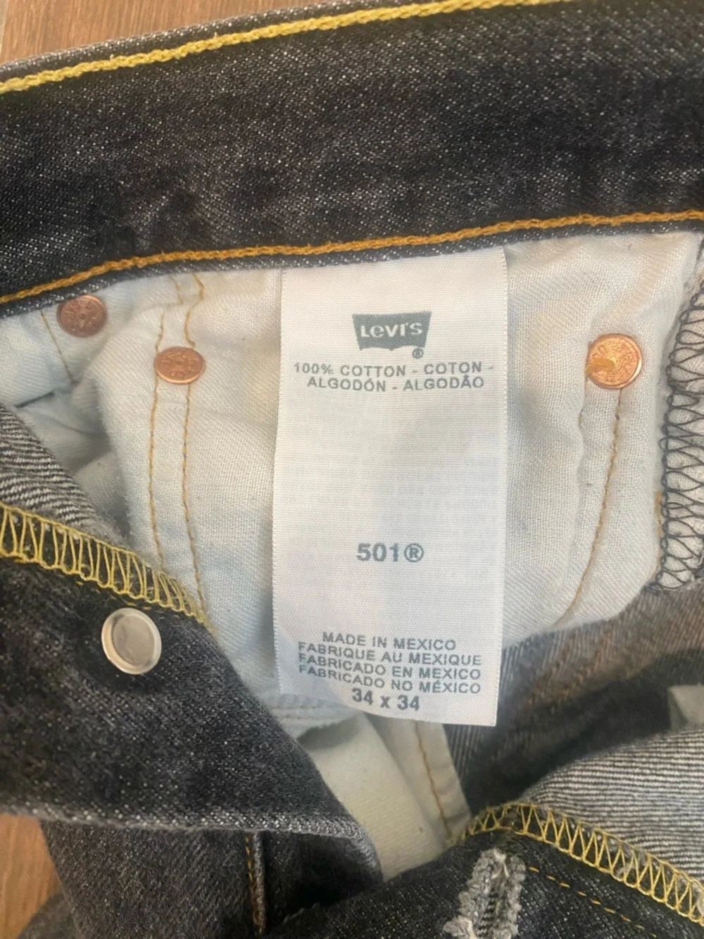 Levi's 501 Men's Black Straight-Leg Jeans GUC 34x34